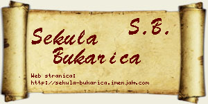 Sekula Bukarica vizit kartica
